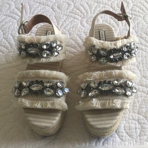 ZARA RAFFIA PLATFORM SANDALS